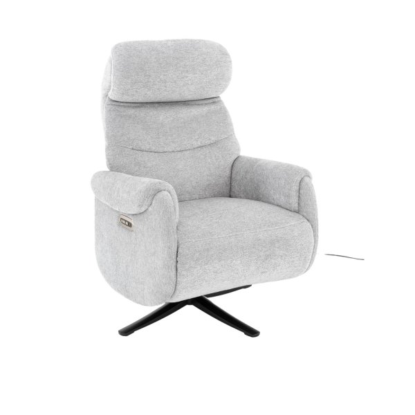 Fauteuil Relax Électrique Tous Gris Clair 2 Moteurs 2